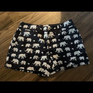 LOFT Linen Elephant print shorts, size 00